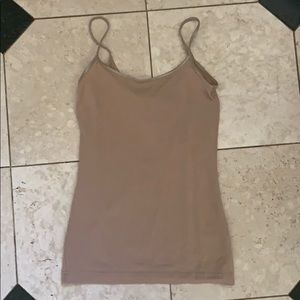Nude spaghetti strap tank top